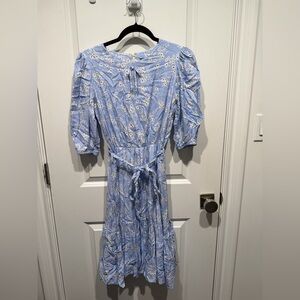 Charming Blue Floral Kids Dress